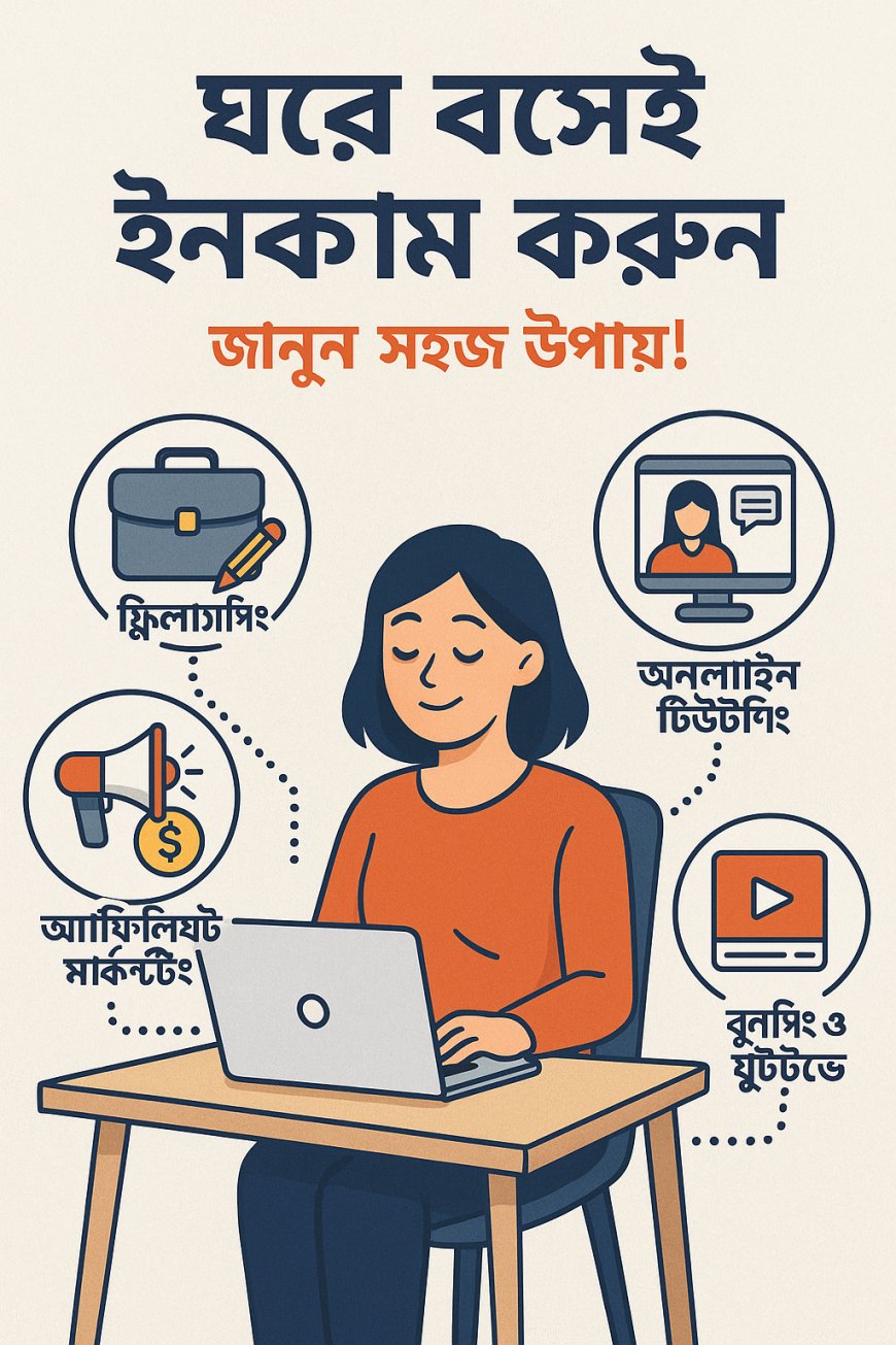 ঘরে বসেই ইনকাম করুন – জানুন সহজ উপায়!